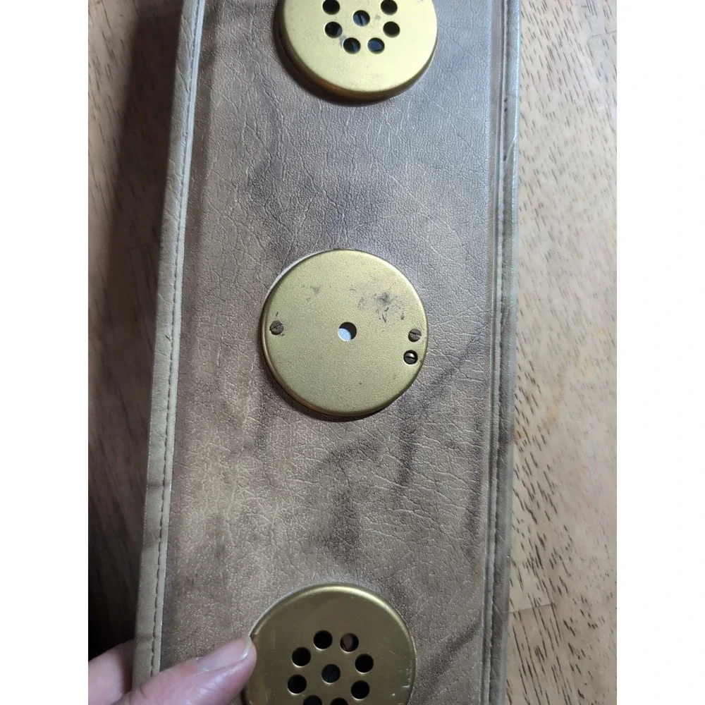 Unique Vintage Leather Encased Weather Center Barometer Thermometer‎ Hygrometer.